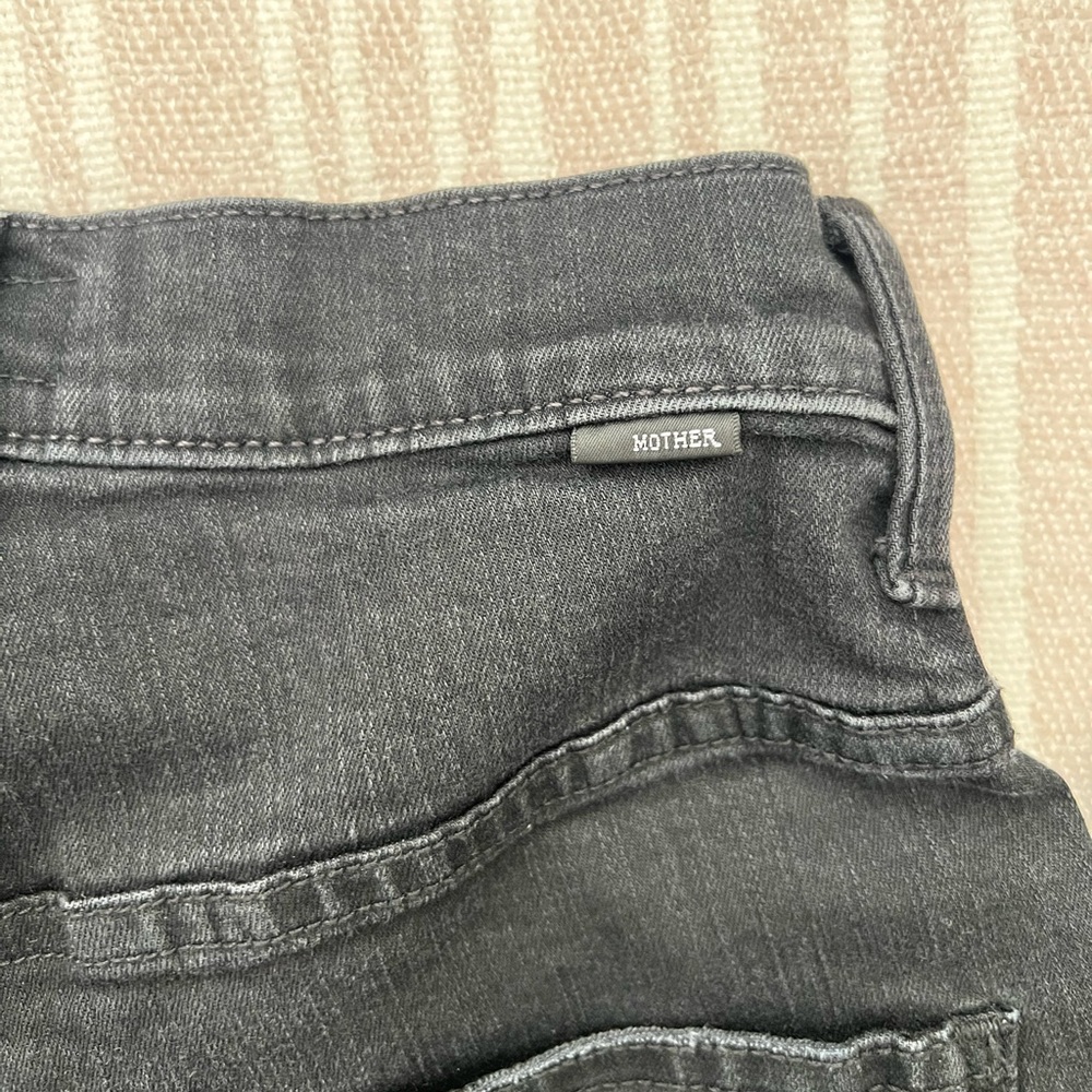MOTHER The Carpenter Roller High Rise Utility Jogger Black Jeans size 24 - Picture 15 of 15